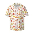 thumbnail image 1 of Sigee Cute Cartoon Mushrooms Print Men's Shirts Casual Button Down Short Sleeve Summer Beach Shirt Hawaiian Vacation Shirts Tee Shirt-4X-Large, 1 of 7