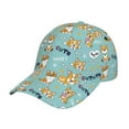 thumbnail image 1 of Sigee Cute Dogs Corgi for Fashionable curved brim baseball cap for Men Women Curly Hair Ponytail Hat for Outdoor Sports, 1 of 6
