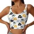 thumbnail image 1 of Sigee Cute Elephant for Womens' Sports Vest with Performance Stretch and Quick Dry Fabric, High Elasticity Running Bra Workout Crop Tank Tops-Large, 1 of 8