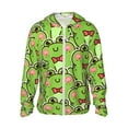 thumbnail image 1 of Sigee Cute Green Frog Print UPF50+ Men's Sun Protection Hoodie Shirt SPF UV Shirt Long Sleeve Fishing Outdoor Lightweight, S-3XL, 1 of 9