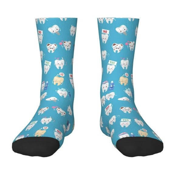 Sigee Cute Healthy Teeth for Premium Children's Socks Unisex School Kids Boys Girls,Soft and Comfy Kids' Socks