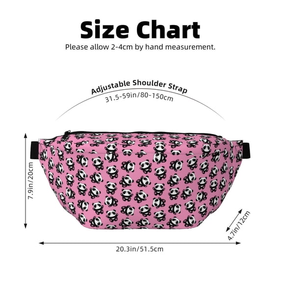 Sigee Cute Panda for Multi-functional Belt Bag for Men and Women With Adjustable Strap For Travel Running Hiking
