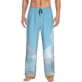 thumbnail image 1 of Sigee Cute Pink Mushrooms print Men's Pajama Pants Lounge Sleep Bottoms with Elastic Waistband and Pockets-Large, 1 of 6