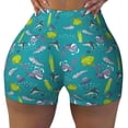 thumbnail image 1 of Sigee Cute Shark Turtle Print Women's High Waist Workout Shorts - Squat Proof, Tummy Control, Yoga and Gym Activewear-Medium, 1 of 9