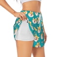thumbnail image 1 of Sigee Cute Shiba1 for Women's Athletic Shorts High Waisted Running Shorts Pocket Sporty Short Gym Elastic Workout ShortsLarge, 1 of 9