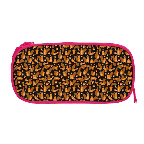 Sigee Cute Squirrel for Portable Pencil Pouch with Zipper for Students, Artists, and Office Use