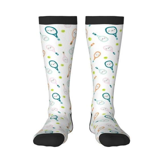 Sigee Cute Tennis Rackets for Socks for Men Women Socks Stocking Compression Socks