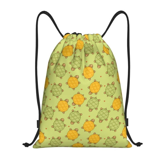 Sigee Cute Turtle for Drawstring Bag String Backpack for Sports, Gym, Swimming, Beach, Travel-Medium