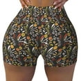 thumbnail image 1 of Sigee Daisies Flowers Print Women's High Waist Workout Shorts - Squat Proof, Tummy Control, Yoga and Gym Activewear-XX-Large, 1 of 9