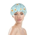 thumbnail image 1 of Sigee Daisies Flowers for Women's Shower Cap Reusable Waterproof Hair Cap Large Shower Cap for Women Men, 1 of 7
