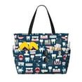 thumbnail image 1 of Sigee Dental Print Extra Large Waterproof Beach Travel Bag with Zipper - Durable and Versatile for Vacation, Gym, and Daily Use, 1 of 7