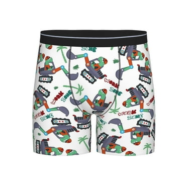 Sigee Dinosaur on Excavator2 for Men's Boxer Briefs,Moisture Wicking and Breathable X-Large