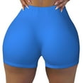 thumbnail image 1 of Sigee Dodgerblue Print Women's High Waist Workout Shorts - Squat Proof, Tummy Control, Yoga and Gym Activewear-X-Large, 1 of 9