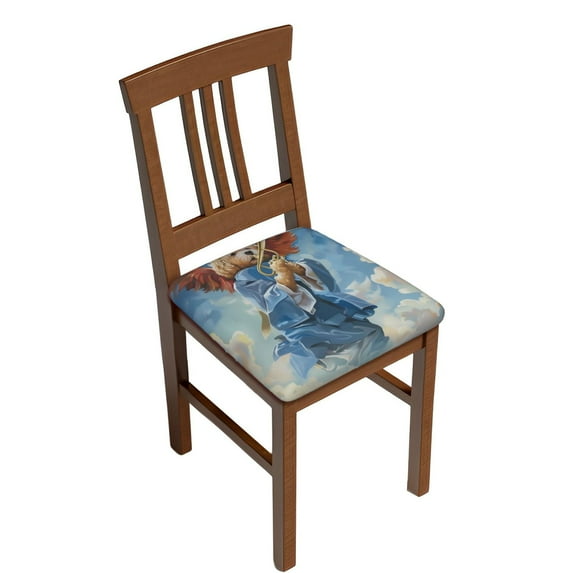 Sigee Dog Angel Ascension for Square Chair Cushion Covers for Furniture Protector, Couch Cushion Slipcovers-Four Pieces