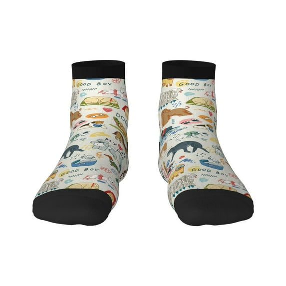Sigee Dogs Funny Pets for Crew Soft Moisture-wicking Socks ,Cushion Moisture Wicking Boot Socks for Men and Women
