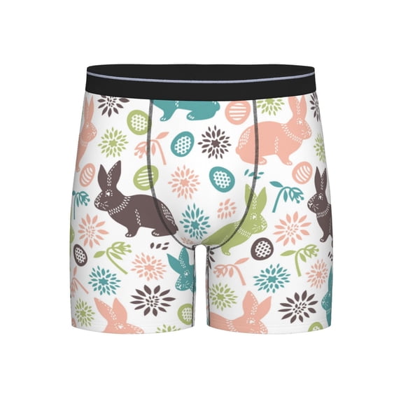 Sigee Easter Rabbit for Men's Boxer Briefs,Moisture Wicking and Breathable Small