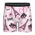 thumbnail image 1 of Sigee Eiffel Tower and Butterflies for Men's Boxer Briefs,Moisture Wicking and Breathable Medium, 1 of 9