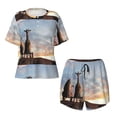 thumbnail image 1 of Sigee Elephant Giraffe for Sleepwear Casual Pjs with Pockets Women's Pajamas Sets Shorts 2 Piece Short Sleeve Lounge Sets, 1 of 1