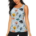 thumbnail image 1 of Sigee Elephant Tree for Women's Workout Tank Top,Running Tank Tops,Sleeveless Gym ClothesLarge, 1 of 8