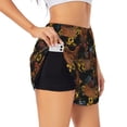 thumbnail image 1 of Sigee Embroidery Chicken Rooster And Sunflowers for Women's Athletic Shorts High Waisted Running Shorts Pocket Sporty Short Gym Elastic Workout ShortsX-Large, 1 of 9