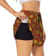 thumbnail image 1 of Sigee Fall Leaves for Women's Athletic Shorts High Waisted Running Shorts Pocket Sporty Short Gym Elastic Workout ShortsX-Large, 1 of 9