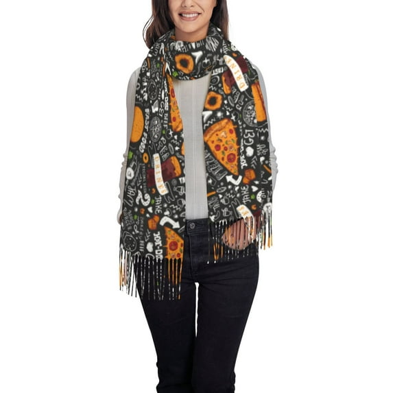 Sigee Fastfood 1 for Scarf for Women Winter Warm Scarfs with Fringe