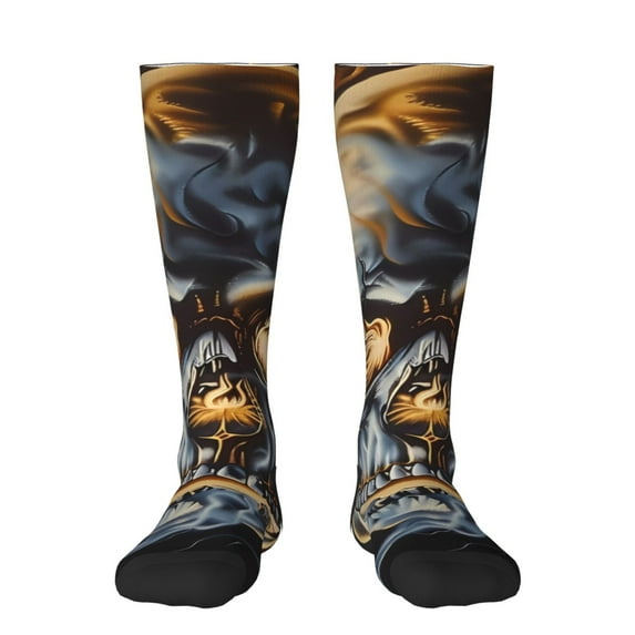 Sigee Fiery Skull Trio for Socks for Men Women Socks Stocking Compression Socks