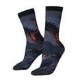 thumbnail image 1 of Sigee Fire Breathing Dragon Twilight for Contrast Design Soft Moisture-Wicking Socks Crew Casual Athletic Stretchy Loose Middle Tube Socks, 1 of 6