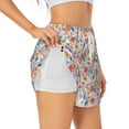 thumbnail image 1 of Sigee Floral Ditsy for Women's Athletic Shorts High Waisted Running Shorts Pocket Sporty Short Gym Elastic Workout ShortsSmall, 1 of 9