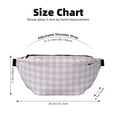 thumbnail image 1 of Sigee Floral Purple Buffalo Plaid for Multi-functional Belt Bag for Men and Women With Adjustable Strap For Travel Running Hiking, 1 of 8