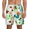 thumbnail image 1 of Sigee Floral Vintage Print Mens Swim Trunks with Compression Liner Quick Dry Swim Stretch Beach Shorts with Pockets,S-3XL, 1 of 7