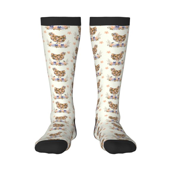Sigee Flower Chicken for Socks for Men Women Gifts for Him Boyfriend Teenage Boys Stocking Stuffers