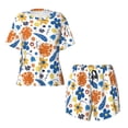 thumbnail image 1 of Sigee Flower for Sleepwear Casual Pjs with Pockets Women's Pajamas Sets Shorts 2 Piece Short Sleeve Lounge Sets 3X-Large, 1 of 9