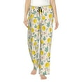 thumbnail image 1 of Sigee Flowers and Butterflies Print Women's Soft Pajama Pants - Breathable and Comfortable Lounge Sleep Bottoms with Elastic Waistband and Pockets-Large, 1 of 9