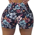 thumbnail image 1 of Sigee Flowers ad Butterflies Print Women's High Waist Workout Shorts - Squat Proof, Tummy Control, Yoga and Gym Activewear-Small, 1 of 9