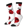thumbnail image 1 of Sigee Fly Flying Ladybug for Contrast Design Soft Moisture-Wicking Socks Crew Casual Athletic Stretchy Loose Middle Tube Socks, 1 of 6