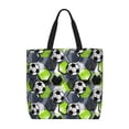 thumbnail image 1 of Sigee Football Print Large Capacity Zippered Tote Bag - Durable, Stylish and Versatile for Everyday Use, 1 of 9