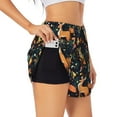 thumbnail image 1 of Sigee Forest Elf for Women's Athletic Shorts High Waisted Running Shorts Pocket Sporty Short Gym Elastic Workout ShortsX-Large, 1 of 9