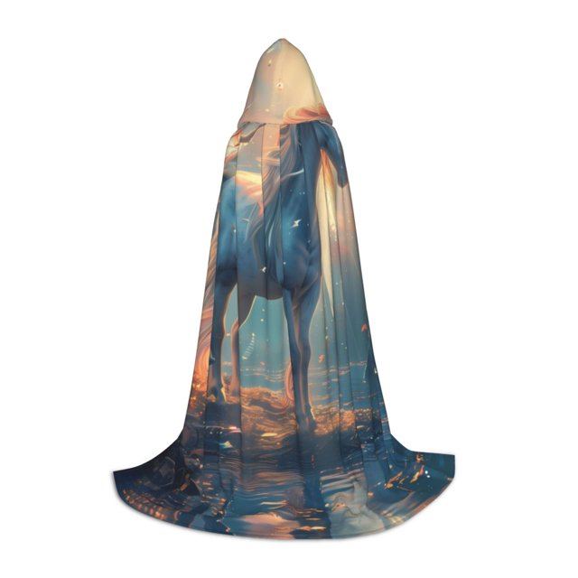 Sigee Forest Lake White Horse for Hooded Cape For Teenagers Hood