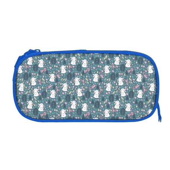Sigee Forest Rabbit for Portable Pencil Pouch with Zipper for Students, Artists, and Office Use