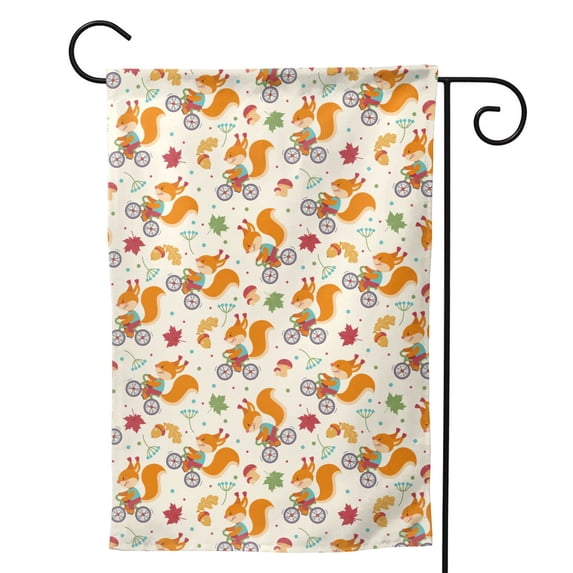 Sigee Forest Squirrel for Live Happy Decorative Small Garden Flag,Double Sided Yard Flags Holiday Garden Flags for All Seasons