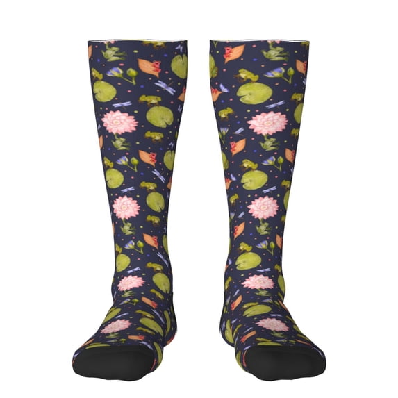 Sigee Frog And Flowers for Socks for Men Women Socks Stocking Compression Socks