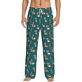 thumbnail image 1 of Sigee Frog and Mushrooms Print Men's Pajama Pants - Soft Lounge Sleep Bottoms with Elastic Waistband and Pockets-Small, 1 of 9