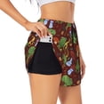 thumbnail image 1 of Sigee Frogs and Mushrooms for Women's Athletic Shorts High Waisted Running Shorts Pocket Sporty Short Gym Elastic Workout ShortsMedium, 1 of 9