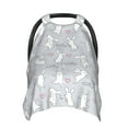 thumbnail image 1 of Sigee Fun Rabbit Print Multi-use Stretchy Baby Car Seat Cover - Nursing Breastfeeding Canopy, Infant Stroller and High Chair Cover, 1 of 9
