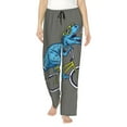 thumbnail image 1 of Sigee Fun Riding Dinosaur Print Women's Soft Pajama Pants - Breathable and Comfortable Lounge Sleep Bottoms with Elastic Waistband and Pockets-XX-Large, 1 of 9