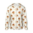 thumbnail image 1 of Sigee Funny Corgi Print UPF50+ Men's Sun Protection Hoodie Shirt SPF UV Shirt Long Sleeve Fishing Outdoor Lightweight, S-3XL, 1 of 9