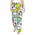 thumbnail image 1 of Sigee Funny Dinosaurs on Stripes Print Women's Soft Pajama Pants - Breathable and Comfortable Lounge Sleep Bottoms with Elastic Waistband and Pockets-X-Large, 1 of 9
