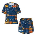thumbnail image 1 of Sigee Funny Steam Train for Sleepwear Casual Pjs with Pockets Women's Pajamas Sets Shorts 2 Piece Short Sleeve Lounge Sets, 1 of 1