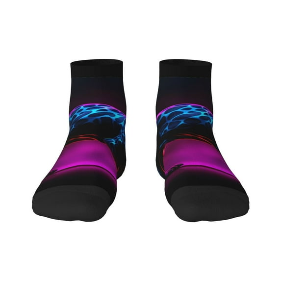 Sigee Futuristic Purple Panther A、 for Crew Soft Moisture-wicking Socks ,Cushion Moisture Wicking Boot Socks for Men and Women